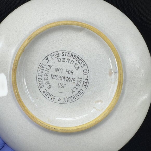 Starbucks Sberna Deruta Italy Hand Painted Pottery Teacup And Saucer Set Italy - Picture 5 of 11